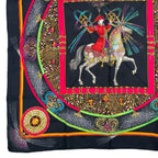 Hermes Scarf Silk Carre 90 Feux D'artifice Black — view 4