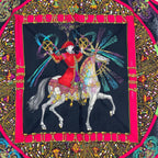 Hermes Scarf Silk Carre 90 Feux D'artifice Black — view 6