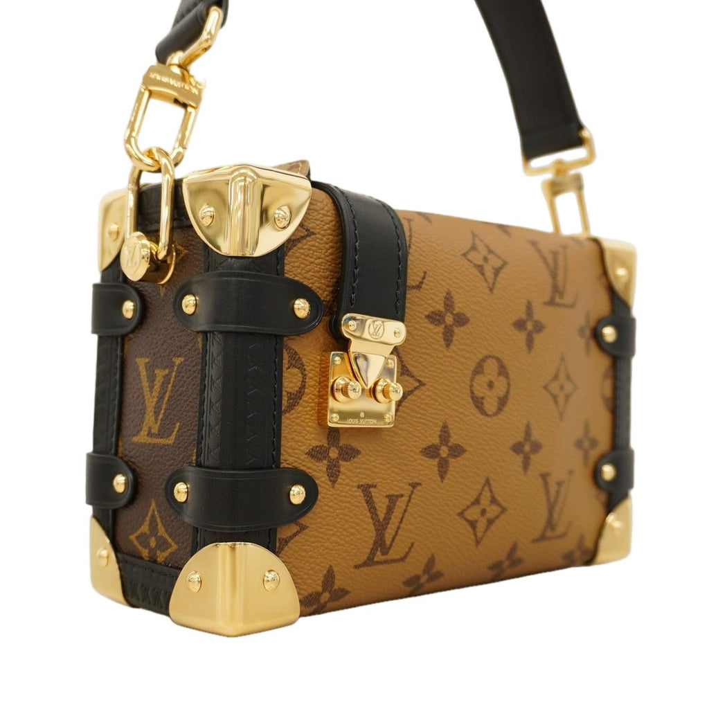 Louis Vuitton Handbag Monogram Reverse Side Trunk Brown 2-Way — view 2
