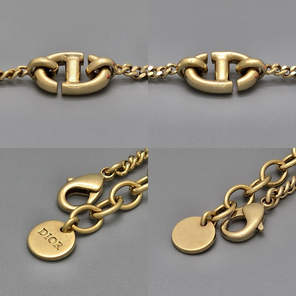 Dior CD Navy Bracelet Resin Pearl Gold — view 5