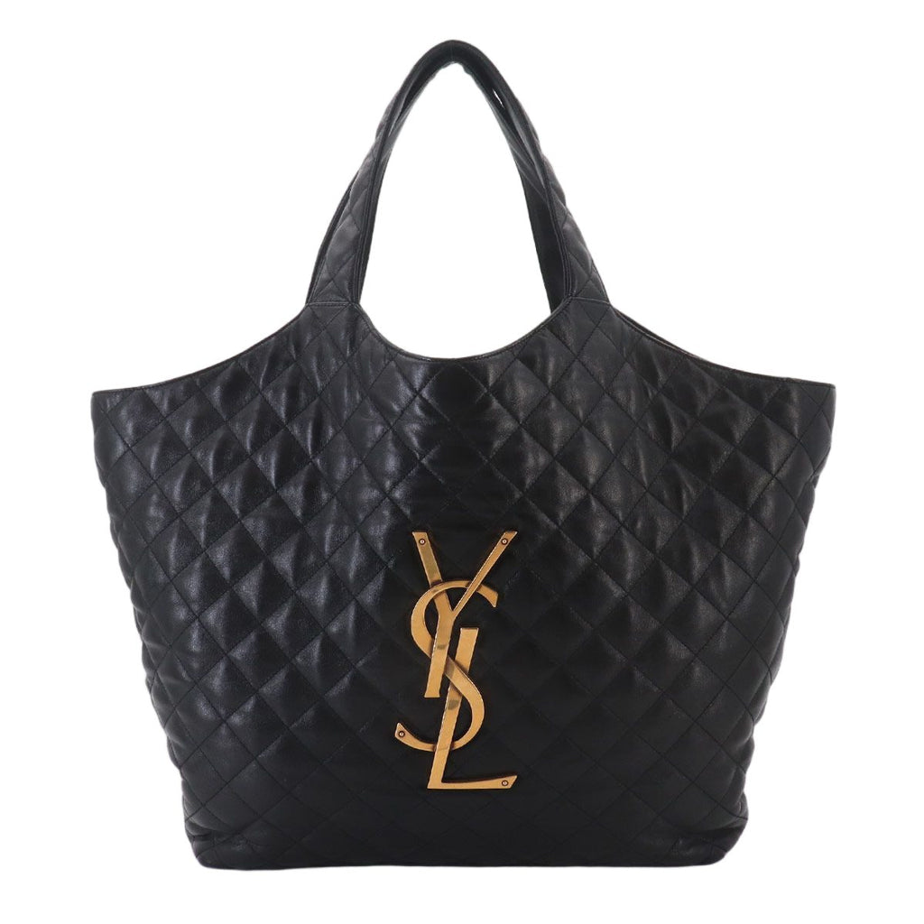Saint Laurent Icare Maxi Shopping Tote Leather Black