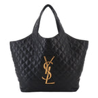 Saint Laurent Icare Maxi Shopping Tote Leather Black