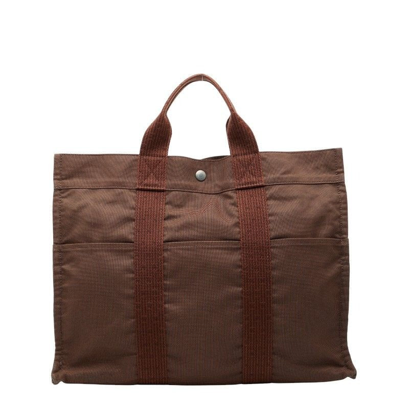 Hermes Her Line Tote MM Brown Canvas