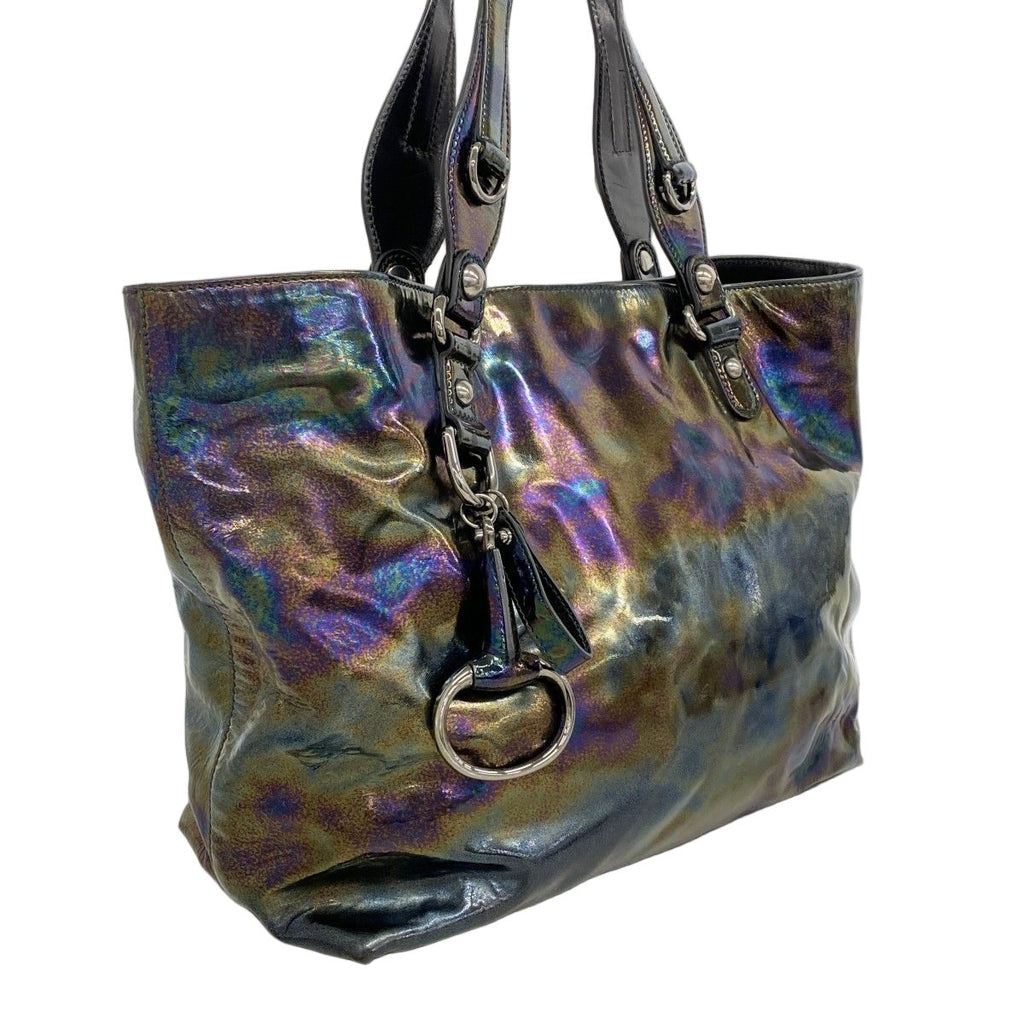 Gucci Tote Icon Bit Leather Black Silver — view 2