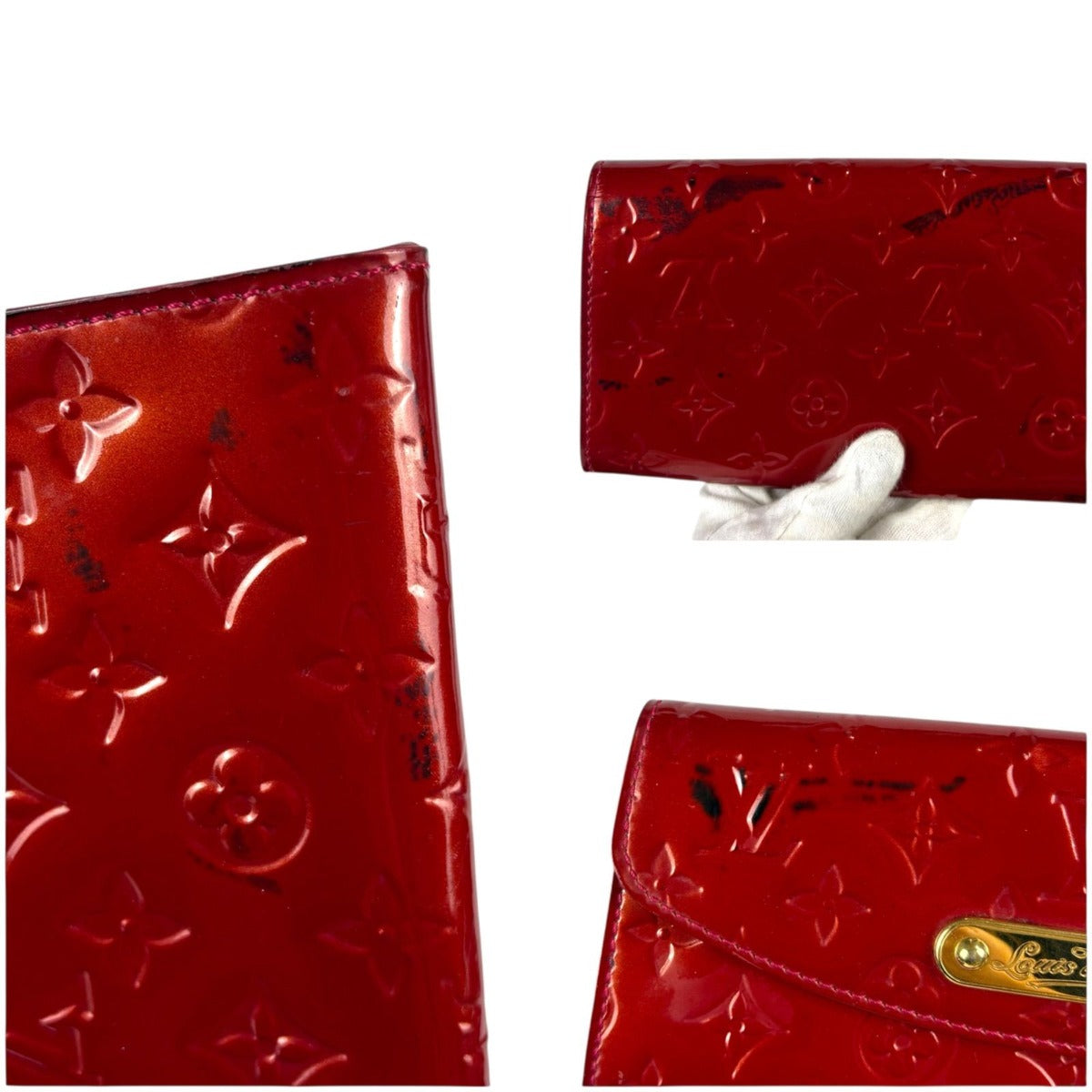 Louis Vuitton Sunset Boulevard Pouch Mini Shoulder Bag Chain Wallet Red Pomme D'amour — view 9