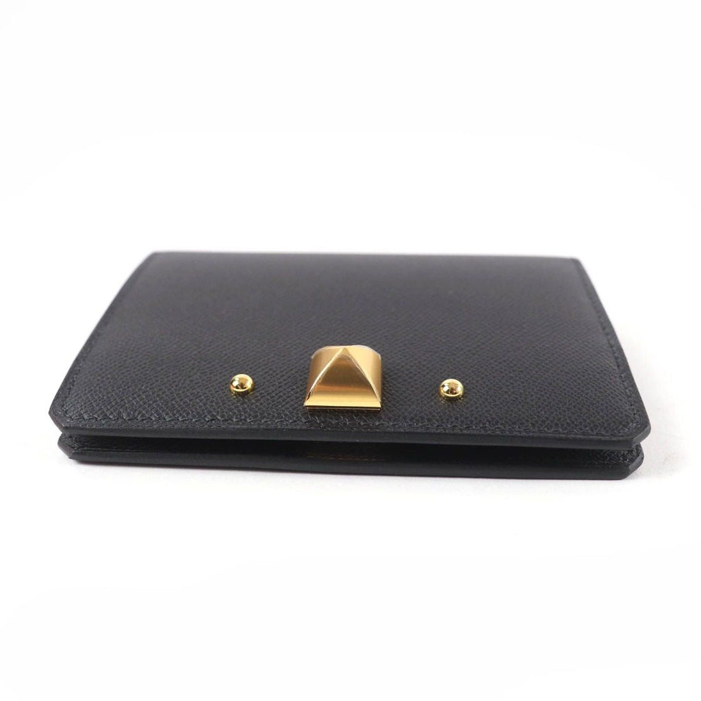 Hermes Medle Card Case Vo Madame Gold Black — view 4
