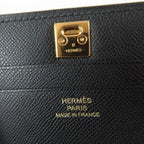 Hermes Medle Card Case Vo Madame Gold Black — view 8