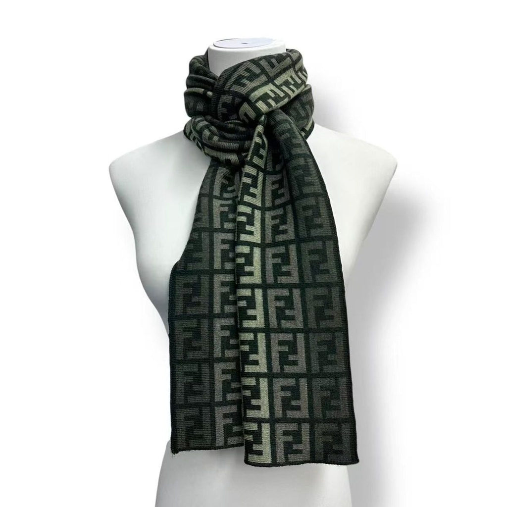 Fendi Scarf Wool Fflogo Green
