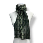 Fendi Scarf Wool Fflogo Green