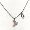 Dior Necklace Bird Rhinestone Silver Plated