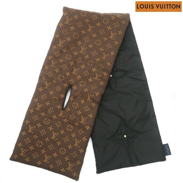 Louis Vuitton Echarpe Pillow Monogram Muffler 2021 Reversible Nylon Silk Scarf