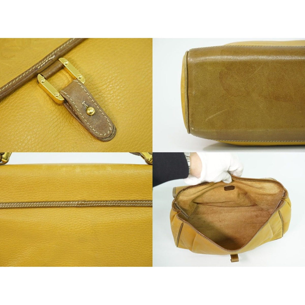 Loewe Anagram Handbag Leather Light Brown Bag — view 8