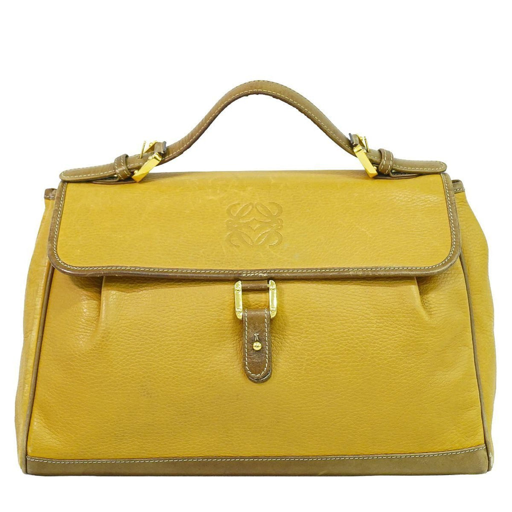 Loewe Anagram Handbag Leather Light Brown Bag