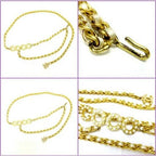 Chanel Chain Belt Satin Gold White CC Logo — view 3