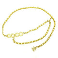 Chanel Chain Belt Satin Gold White CC Logo