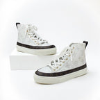 Louis Vuitton Stellar Line Monogram Sneakers Shoes Leather White Brown Logo