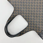 Celine Macadam Blason Logo Handbag Leather Brown Black Gold Triomphe Tote — view 3