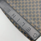 Celine Macadam Blason Logo Handbag Leather Brown Black Gold Triomphe Tote — view 4