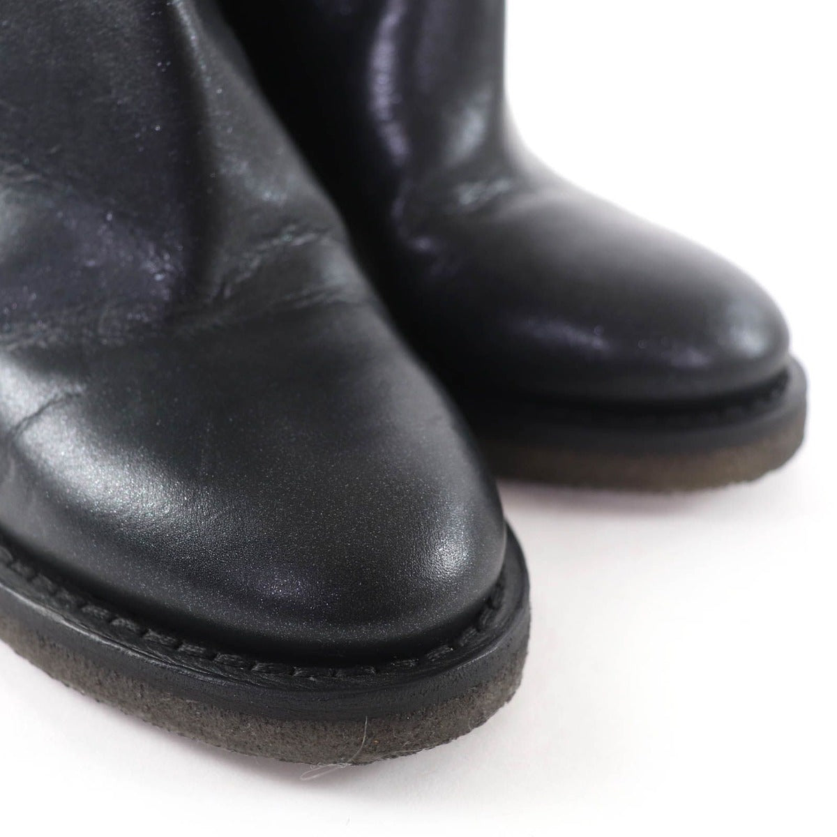 Chanel Double CC Logo Lame Leather Short Boots with Turnlock Black 36 — view 7