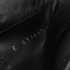 Chanel Double CC Logo Lame Leather Short Boots with Turnlock Black 36 — view 9