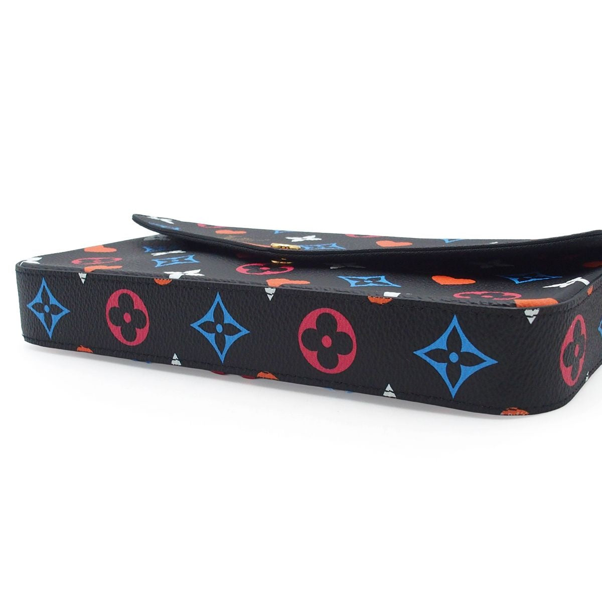 Louis Vuitton Pochette Felicie Black Multicolor Monogram Canvas Game on Chain — view 3