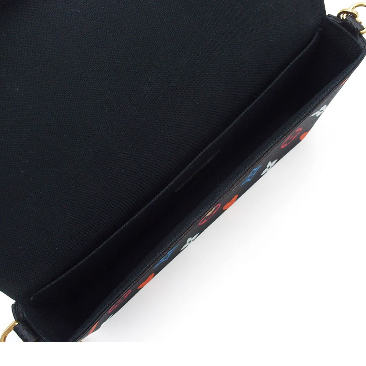 Louis Vuitton Pochette Felicie Black Multicolor Monogram Canvas Game on Chain — view 5