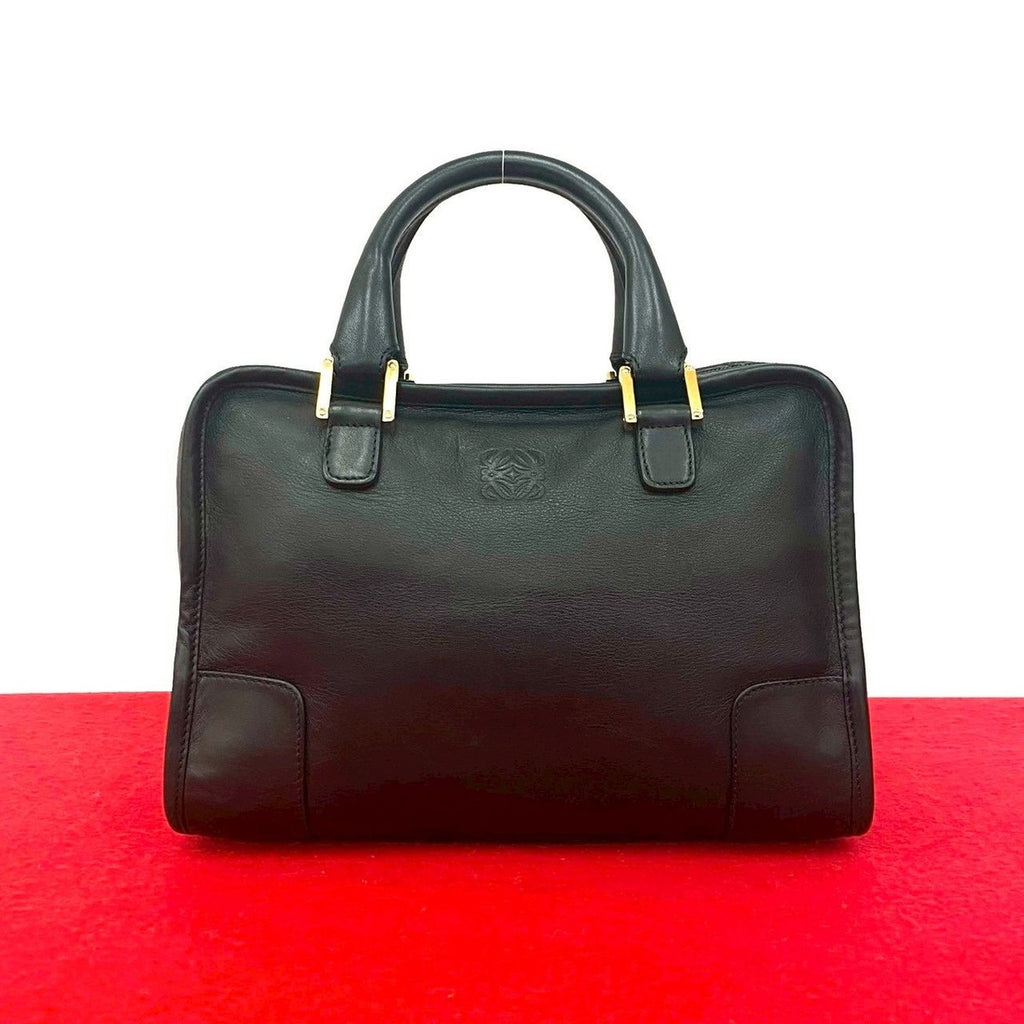 Loewe Amazona 28 Anagram Logo Leather Mini Boston Bag