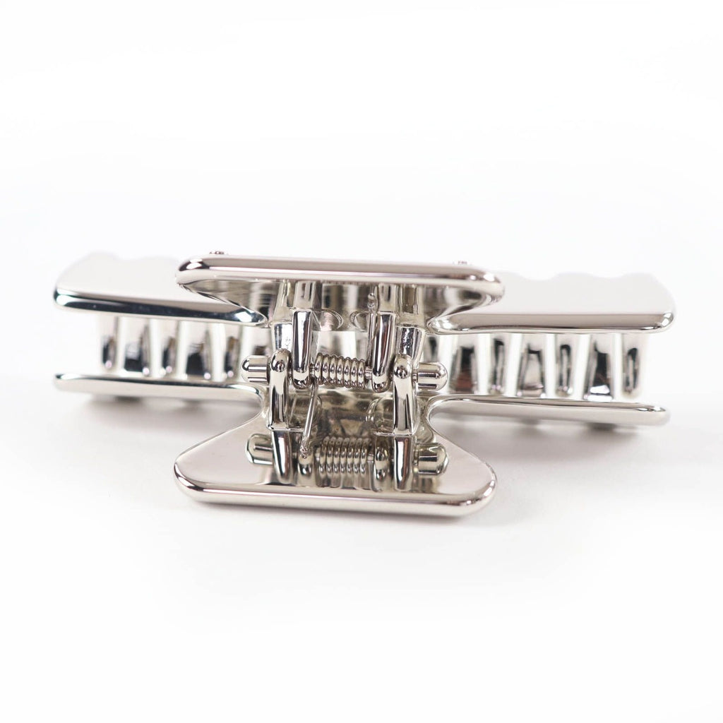 Prada Triangle Logo Hair Clip Vance Silver — view 4