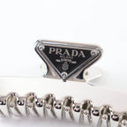 Prada Triangle Logo Hair Clip Vance Silver — view 5
