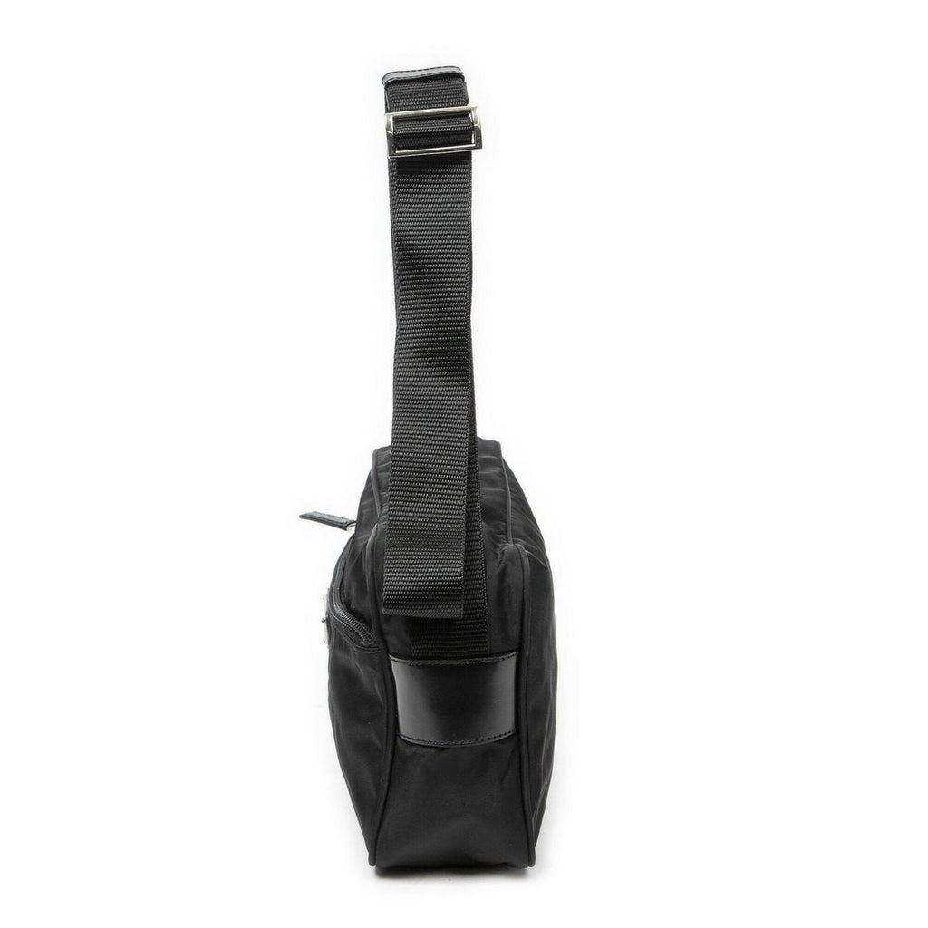 Prada Front Zip Camera Crossbody Black Nylon Canvas — view 3