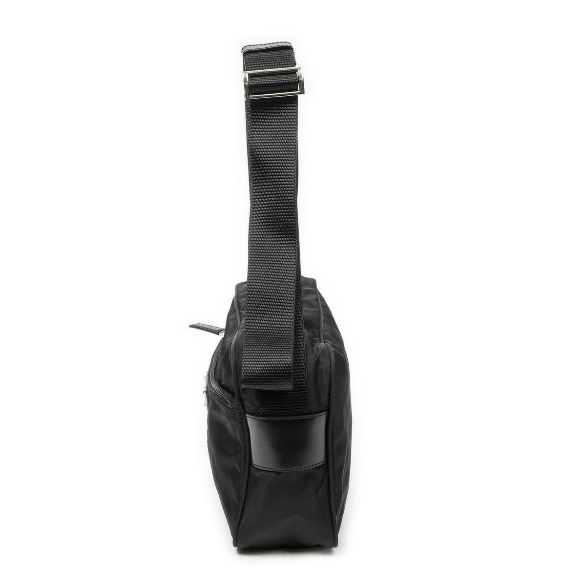 Prada Front Zip Camera Crossbody Black Nylon Canvas — view 3