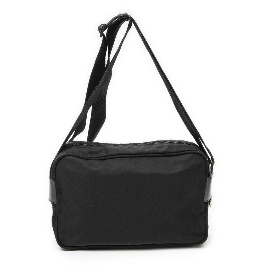 Prada Front Zip Camera Crossbody Black Nylon Canvas — view 5