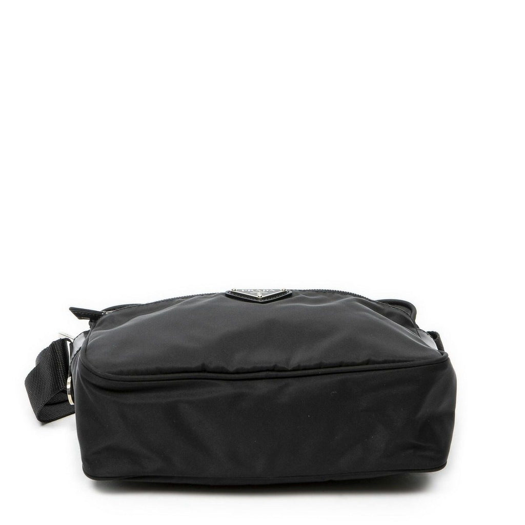 Prada Front Zip Camera Crossbody Black Nylon Canvas — view 6