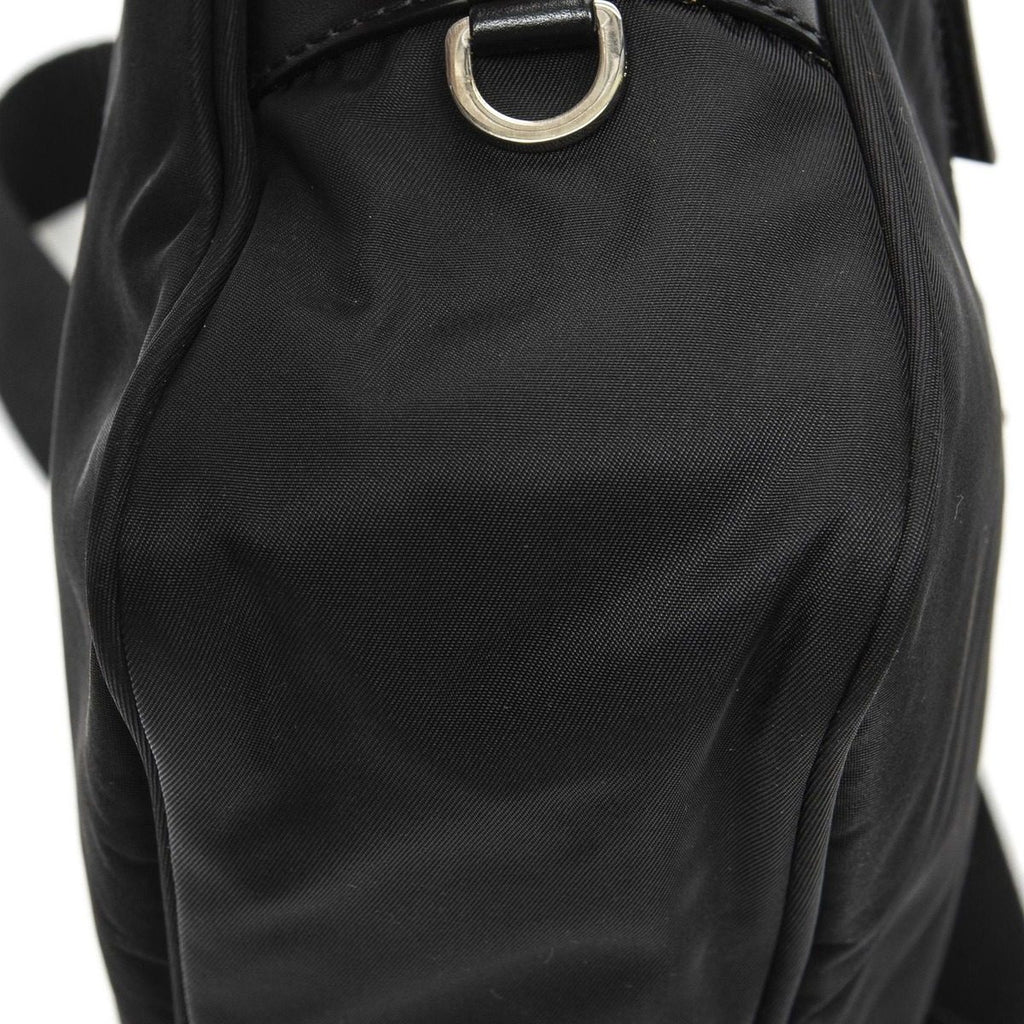 Prada Front Zip Camera Crossbody Black Nylon Canvas — view 7