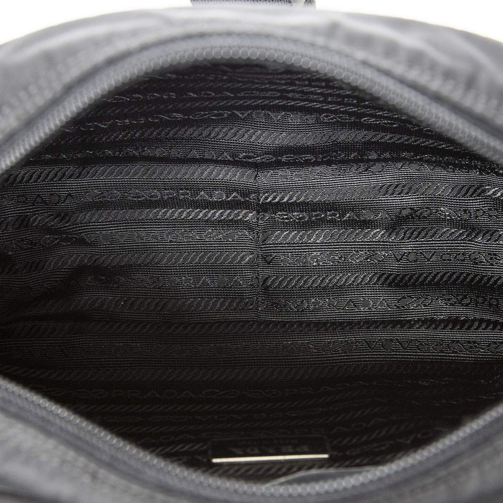Prada Front Zip Camera Crossbody Black Nylon Canvas — view 9
