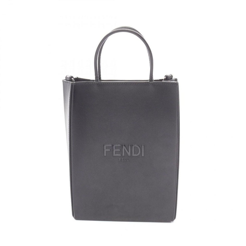 Fendi Handbag Pack Shopping Bag Small Black Leather