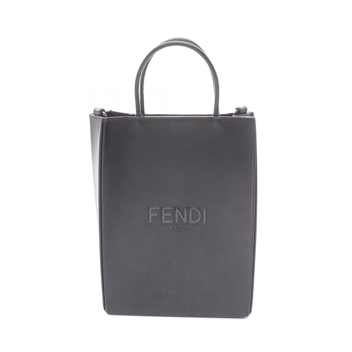 Fendi Handbag Pack Shopping Bag Small Black Leather