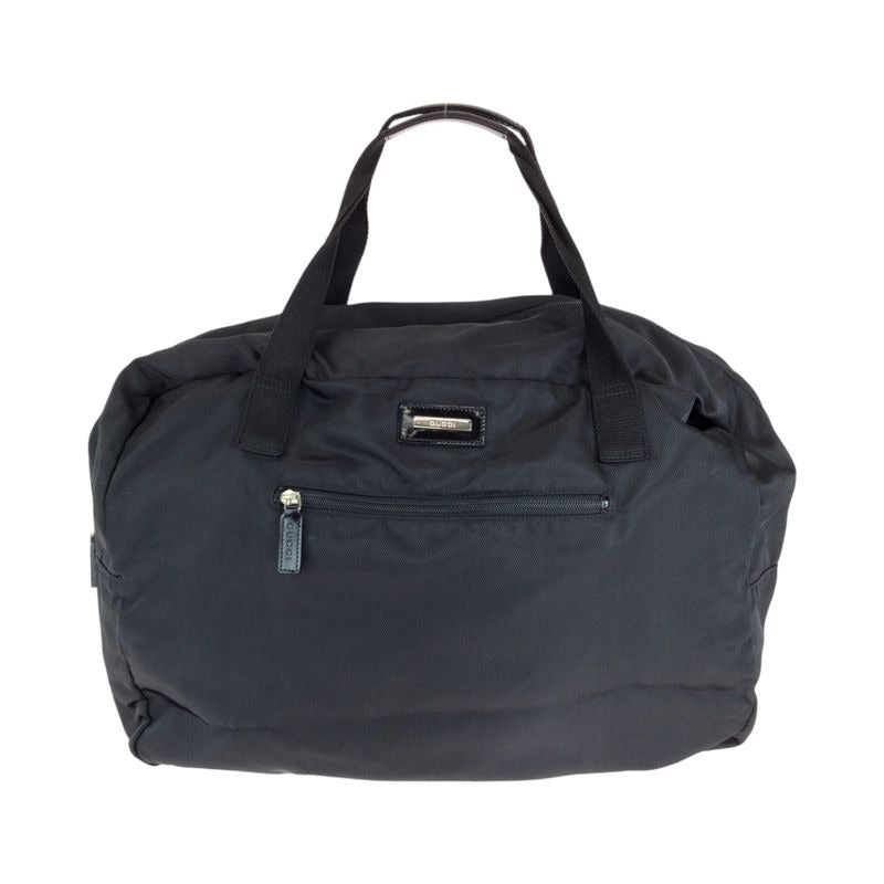 Gucci Black Silver Hardware Nylon 012 0389 Boston Bag Handbag