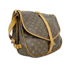 Louis Vuitton Shoulder Bag Monogram Saumur 35 Brown — view 2