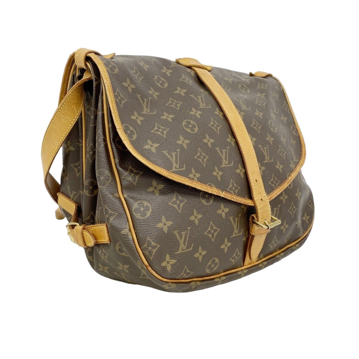 Louis Vuitton Shoulder Bag Monogram Saumur 35 Brown — view 2