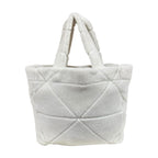Prada Quilt Shearling Tote Mouton White — view 3