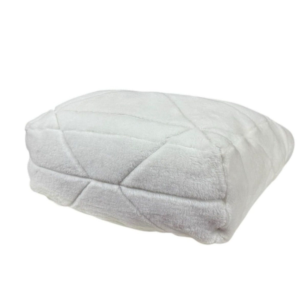 Prada Quilt Shearling Tote Mouton White — view 5