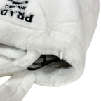 Prada Quilt Shearling Tote Mouton White — view 8