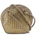 Bottega Veneta Intrecciato Calf Gold Shoulder Bag