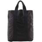 Hermes Her Line Cabas Tote Bag Nylon Canvas Gray Handbag