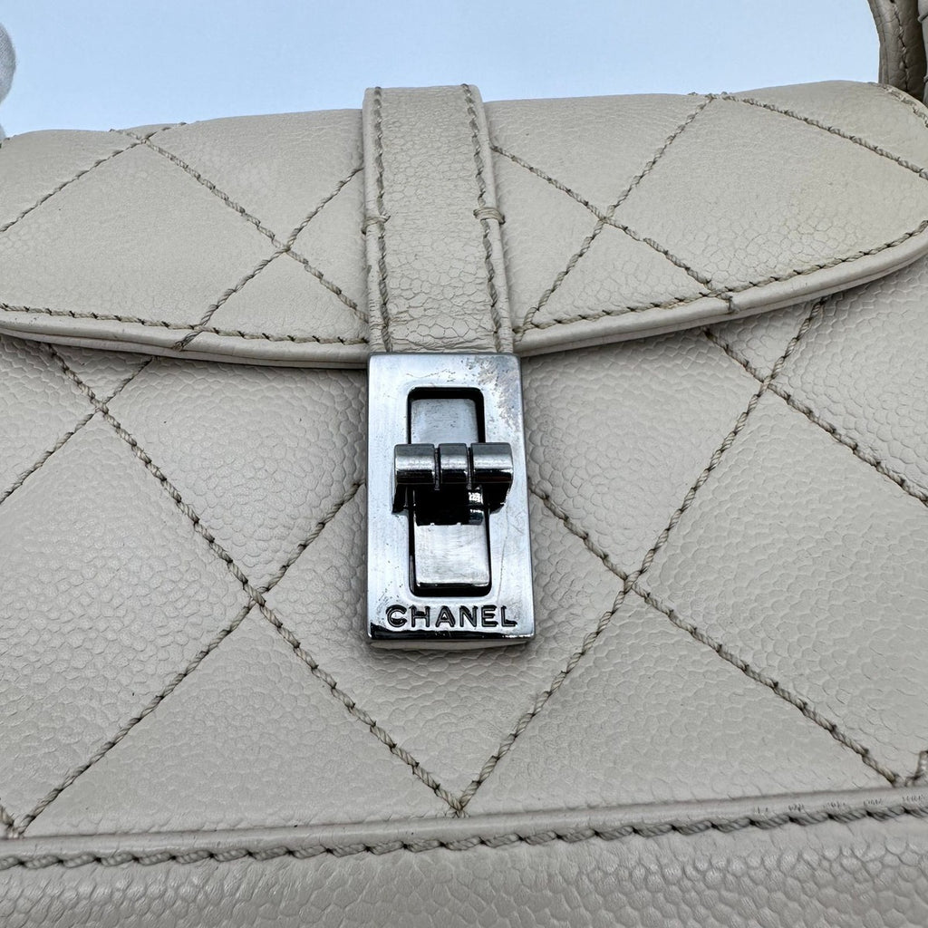 Chanel 2.55 Caviar Leather Handbag — view 8