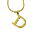 Christian Dior GP D Logo Necklace Gold