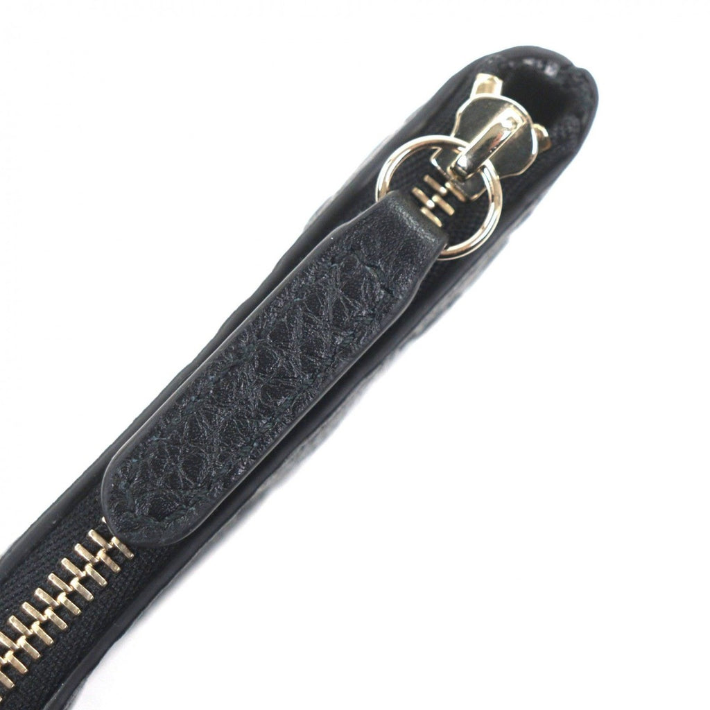 Gucci Leather GG Emblem Key Pouch Coin Case Black Gold Box Stora — view 6