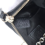 Gucci Leather GG Emblem Key Pouch Coin Case Black Gold Box Stora — view 9