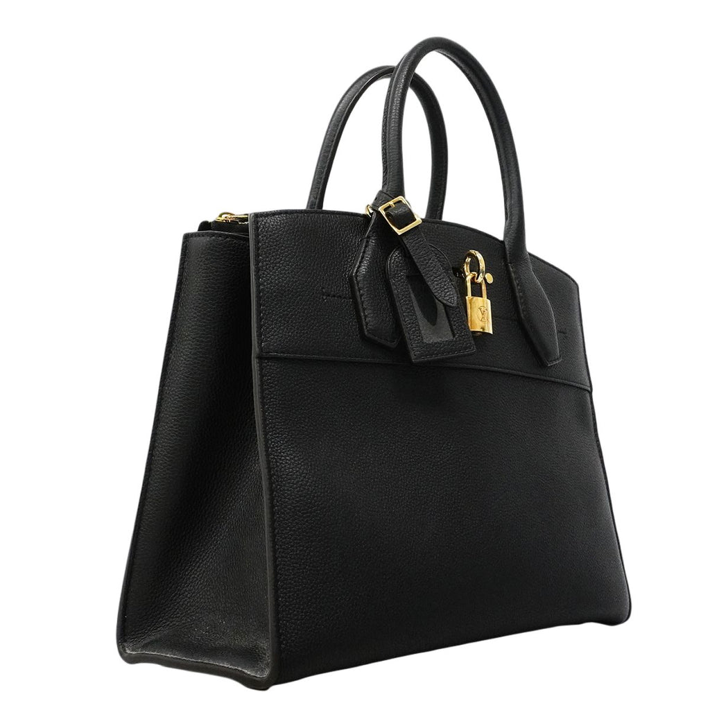 Louis Vuitton Handbag Taurillon City Steamer Mm Noir 2-Way — view 2